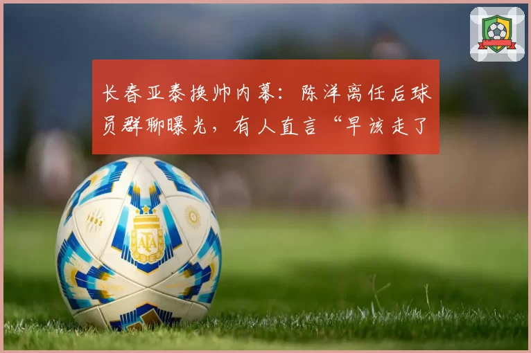 长春亚泰换帅内幕:陈洋离任后球员群聊曝光,有人直言“早该走了”